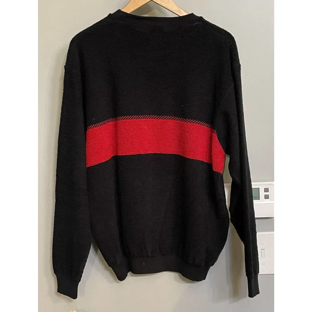 Tricot Gladius Sweater Colorblock Wool Acrylic‎ Pullover Italian Made XLarge NWT